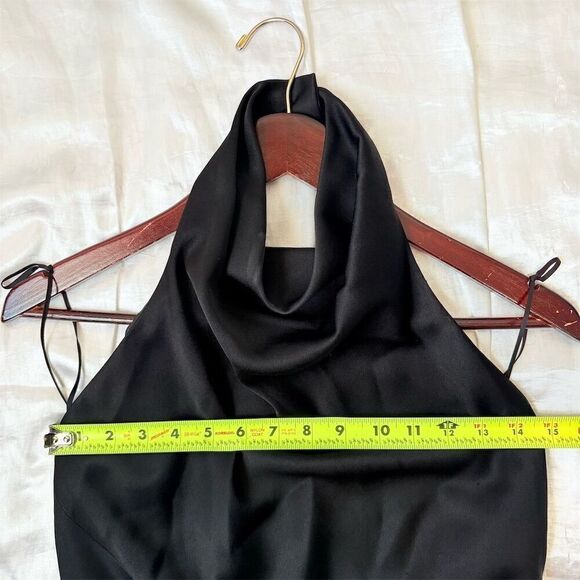 Halston Women's Black Midi Dress Size‎ 6 - Picture 4 of 9